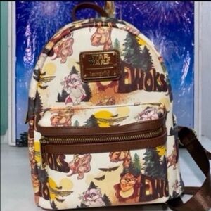 Disney Star Wars flirty Ewoks Loungefly mini backpack